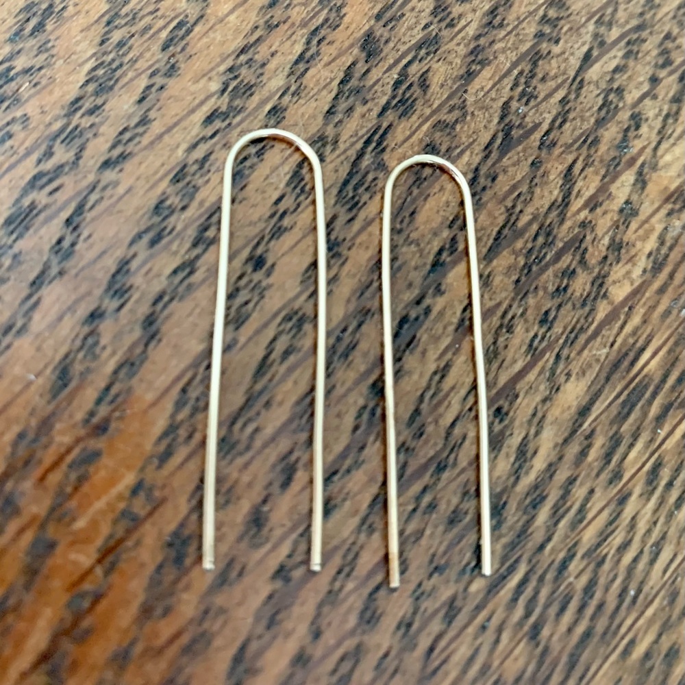 Gold Threader Earrings/Open Hoop